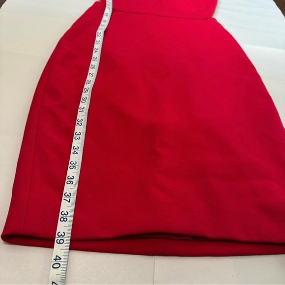 Elizabeth and James Emmy Cutout Back Double Zipper Sheath Dress Red Size 4 - Picture 10 of 14